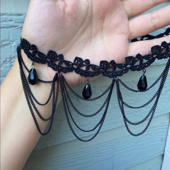 Black Necklace Choker - Picture 3 of 7
